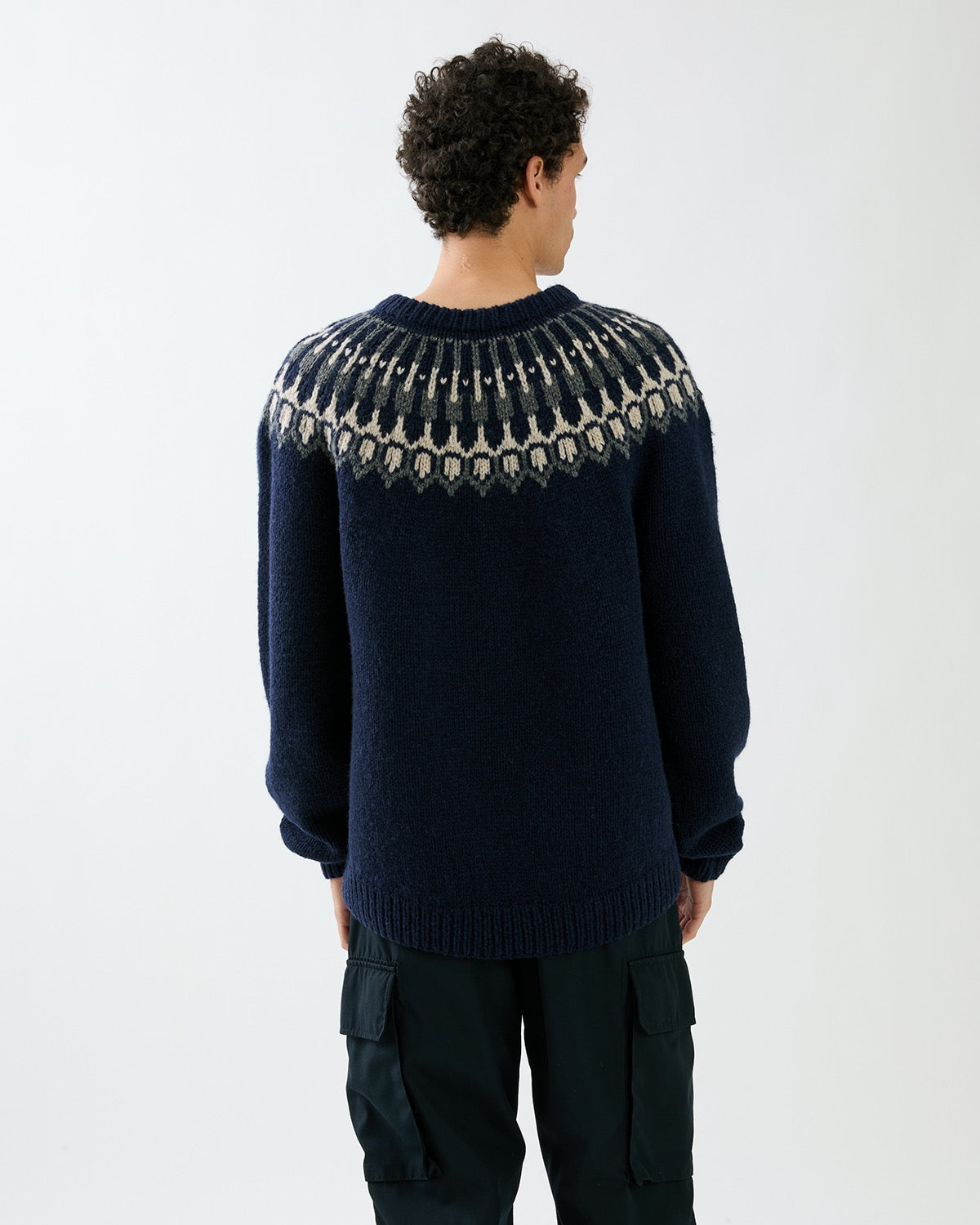 EXPLORER HAND-KNIT CREW SWEATER LINCOLN WOOL YARN