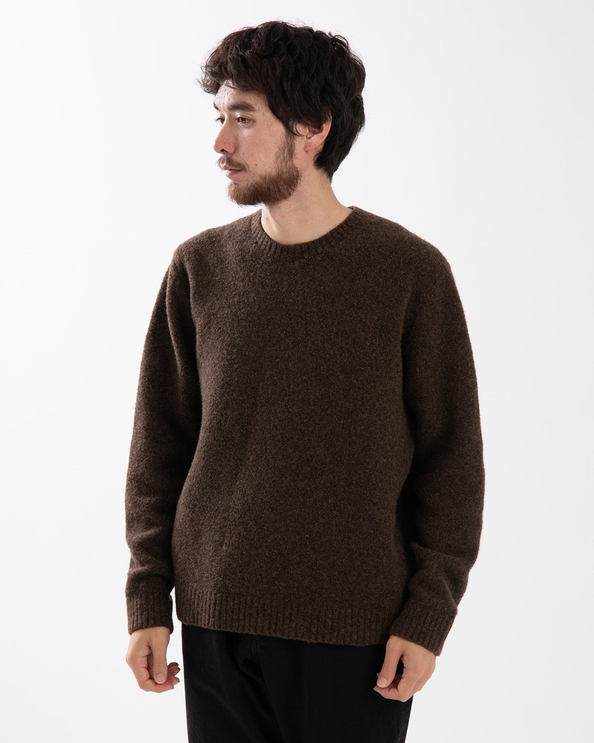 HIKER CREW SWEATER WOOL BOUCLE KNIT
