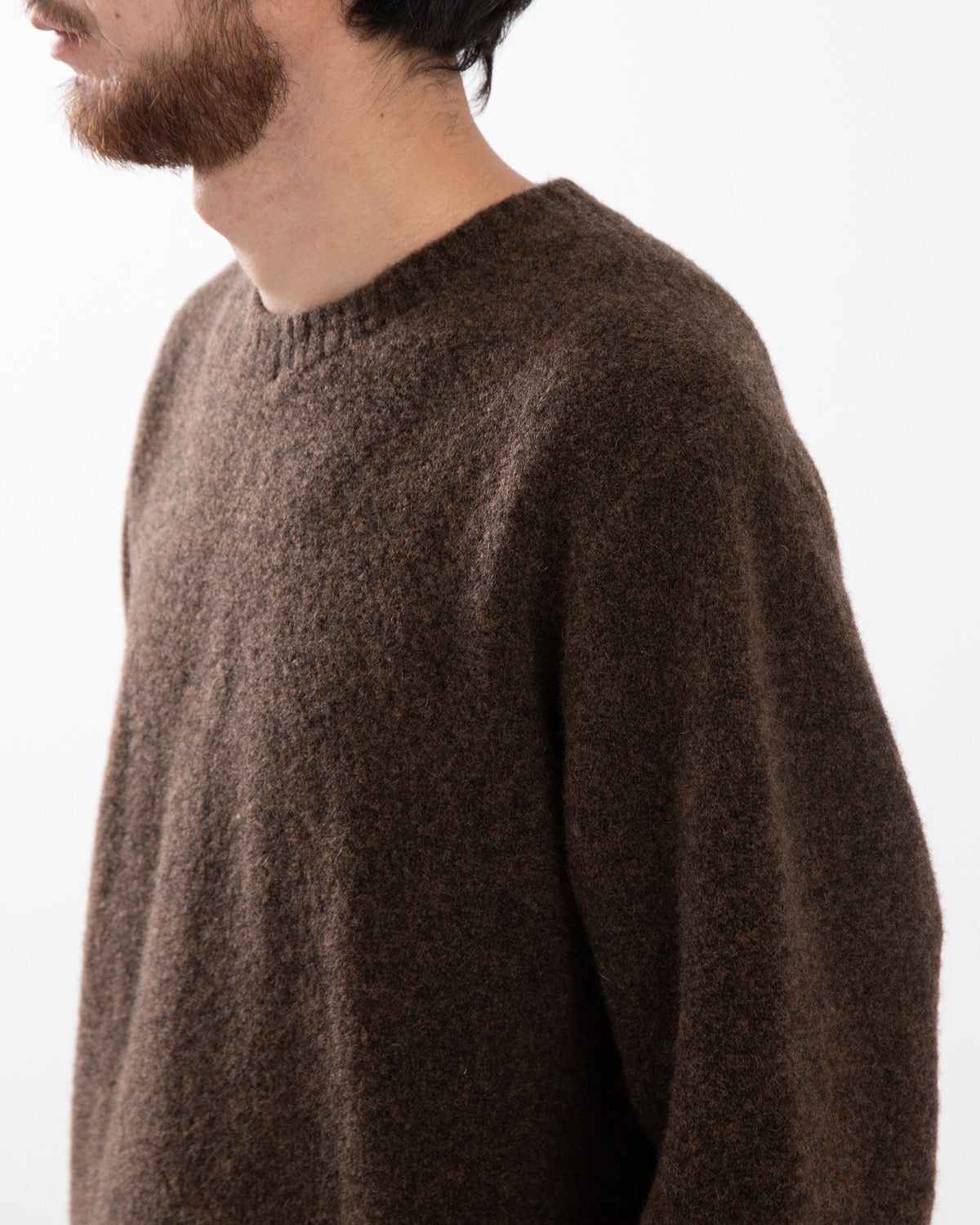 HIKER CREW SWEATER WOOL BOUCLE KNIT