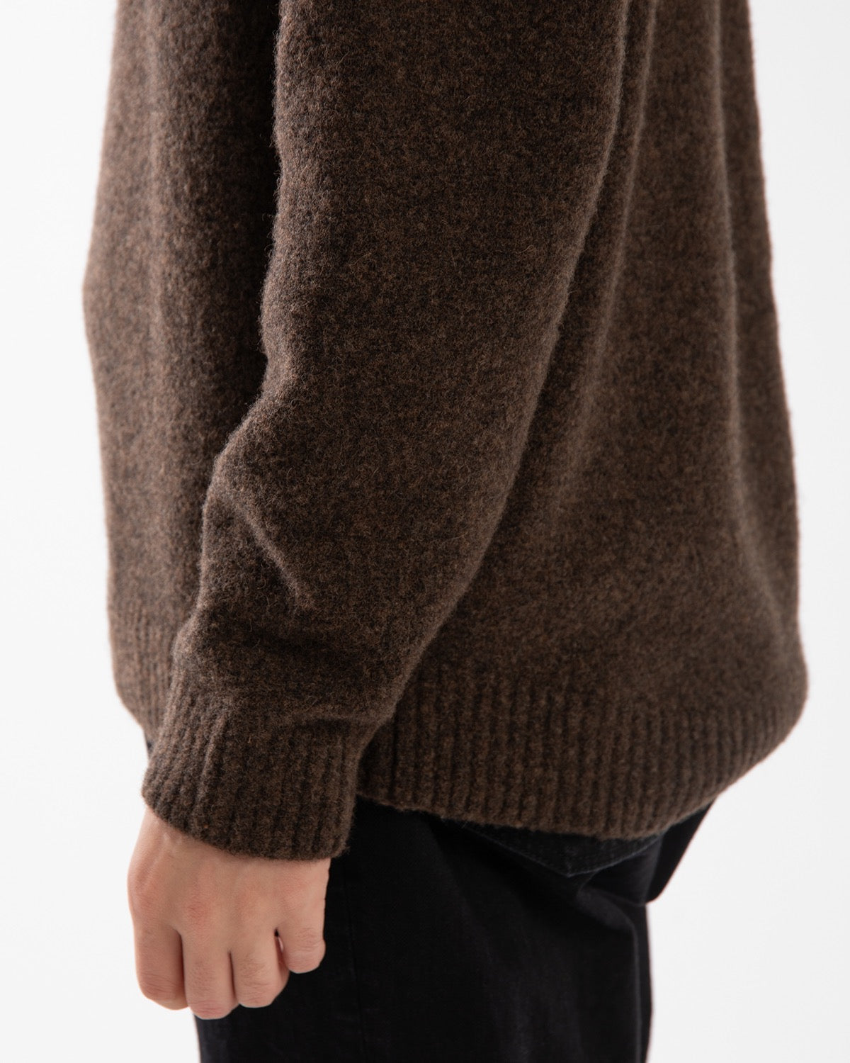 HIKER CREW SWEATER WOOL BOUCLE KNIT
