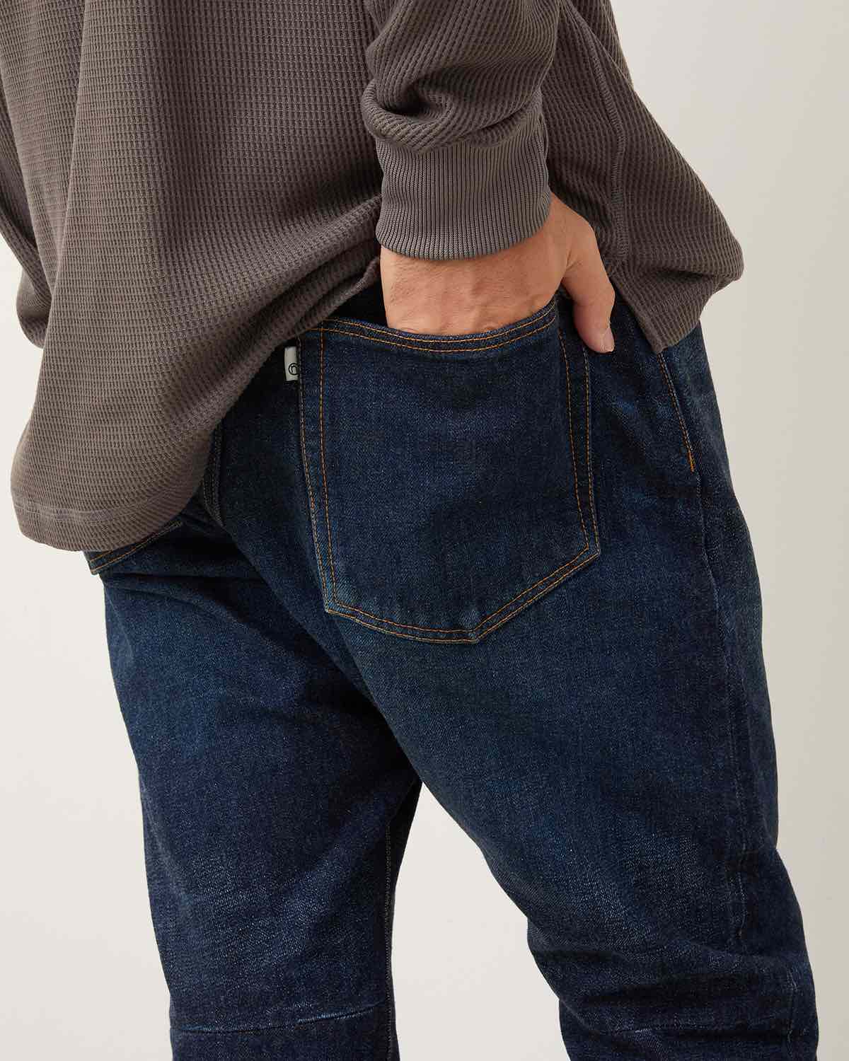 DWELLER 5P JEANS TP COTTON 13.5oz SELVEDGE DENIM VW DARK