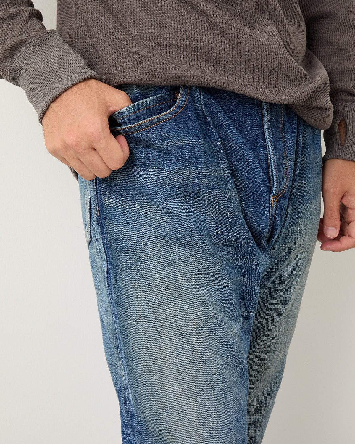 DWELLER 5P JEANS TP COTTON 13.5oz SELVEDGE DENIM VW LIGHT