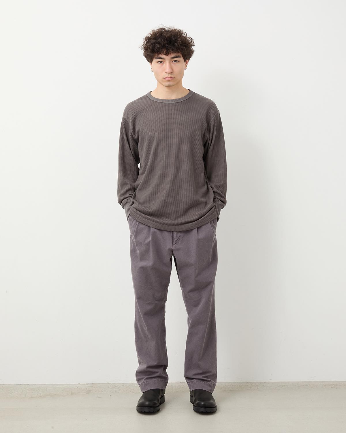 OFFICER CHINO TROUSERS C/Li CANVAS SULFUR DYE