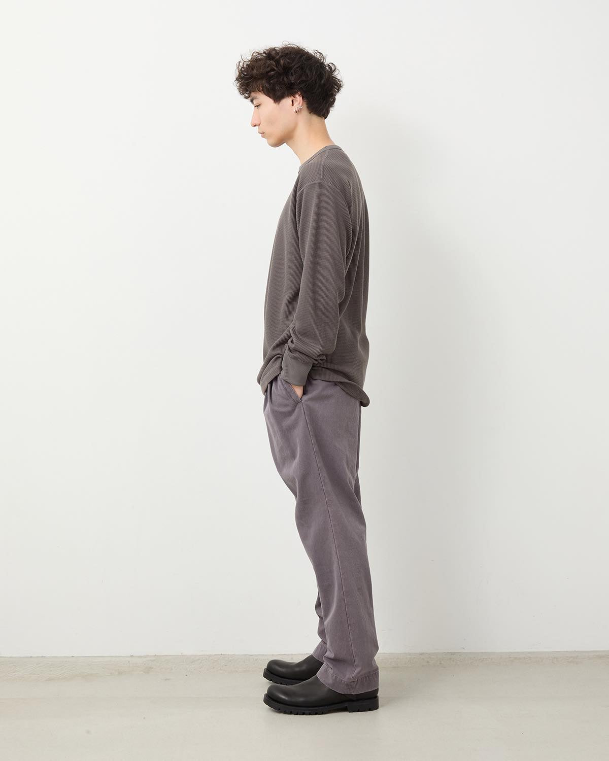 OFFICER CHINO TROUSERS C/Li CANVAS SULFUR DYE