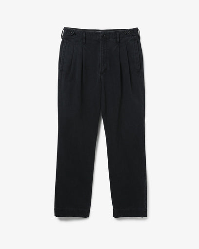 OFFICER CHINO TROUSERS C/Li CANVAS SULFUR DYE