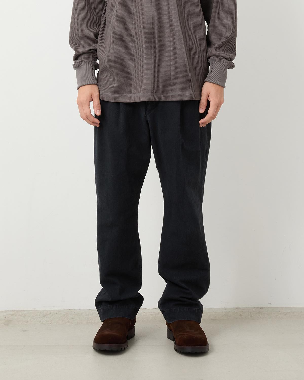 OFFICER CHINO TROUSERS C/Li CANVAS SULFUR DYE