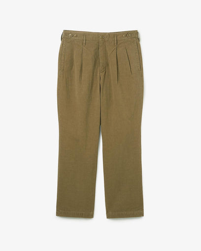 OFFICER CHINO TROUSERS C/Li CANVAS SULFUR DYE