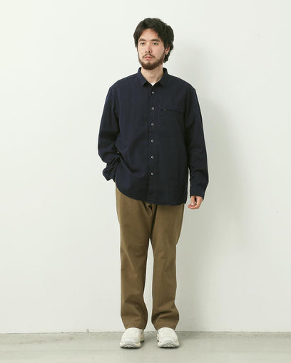 OFFICER CHINO TROUSERS C/Li CANVAS SULFUR DYE