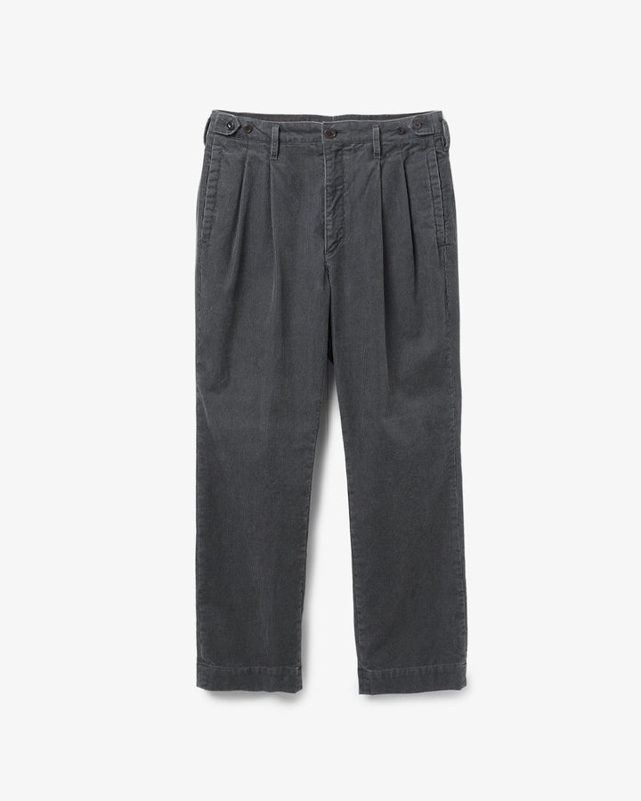 OFFICER CHINO TROUSERS COTTON CORD SULFUR DYE