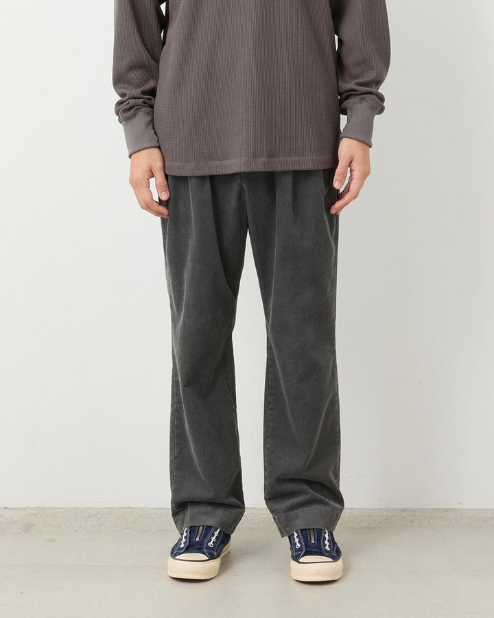 OFFICER CHINO TROUSERS COTTON CORD SULFUR DYE