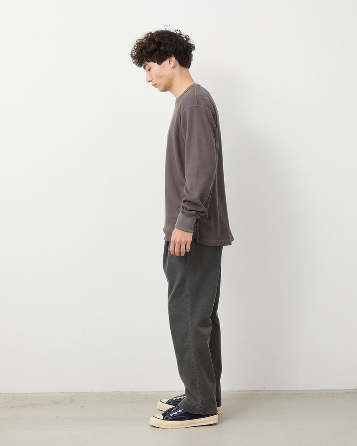 OFFICER CHINO TROUSERS COTTON CORD SULFUR DYE