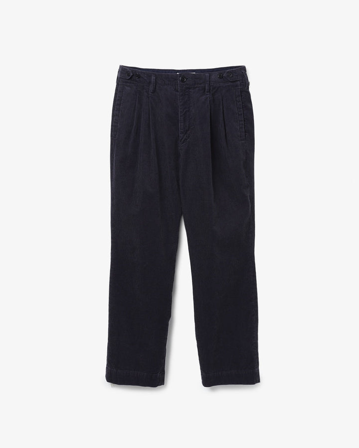 OFFICER CHINO TROUSERS COTTON CORD SULFUR DYE