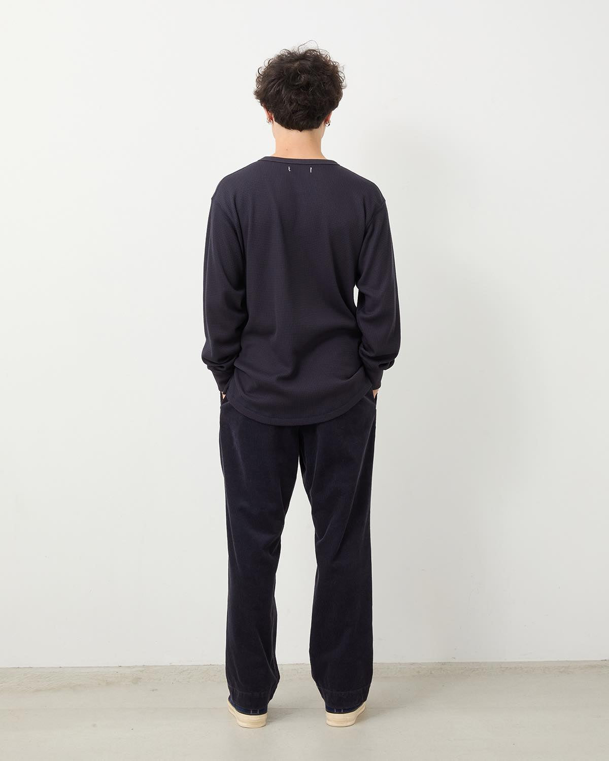 OFFICER CHINO TROUSERS COTTON CORD SULFUR DYE