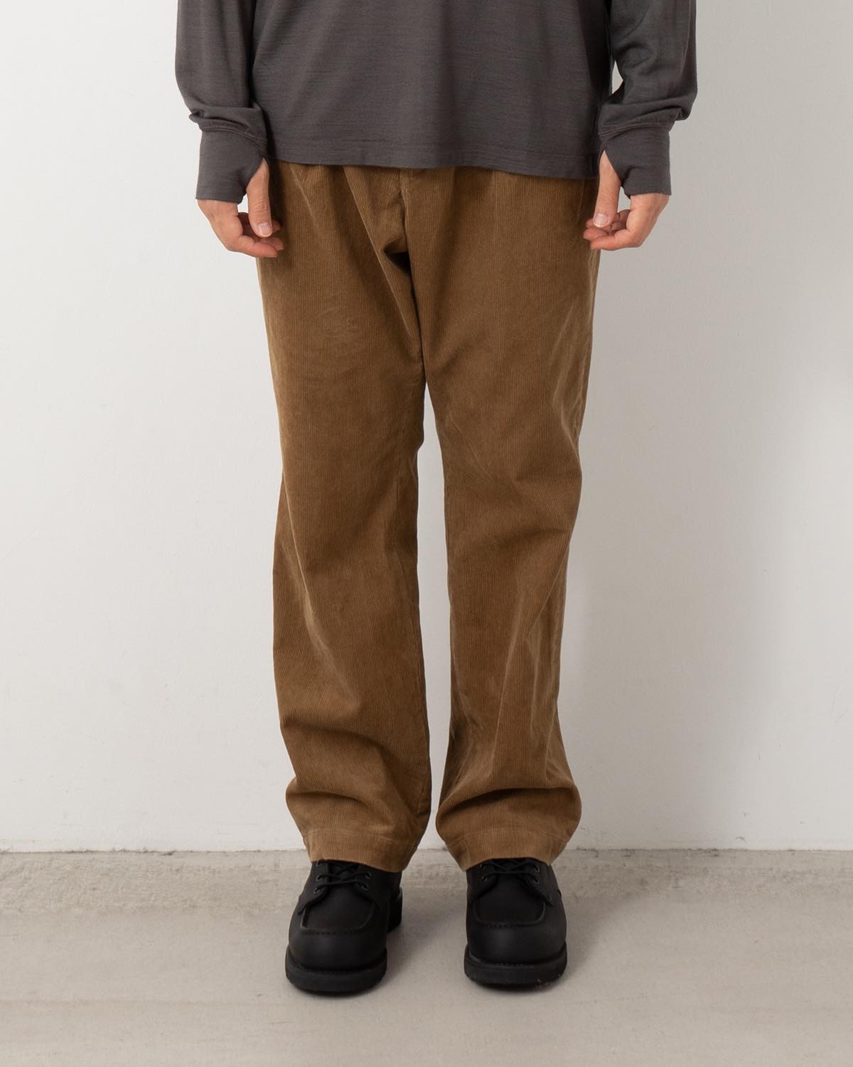 OFFICER CHINO TROUSERS COTTON CORD SULFUR DYE
