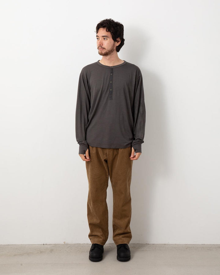 OFFICER CHINO TROUSERS COTTON CORD SULFUR DYE
