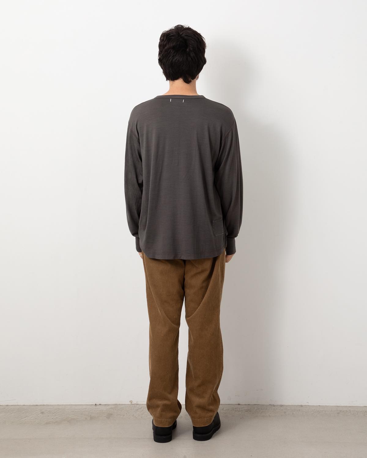 OFFICER CHINO TROUSERS COTTON CORD SULFUR DYE