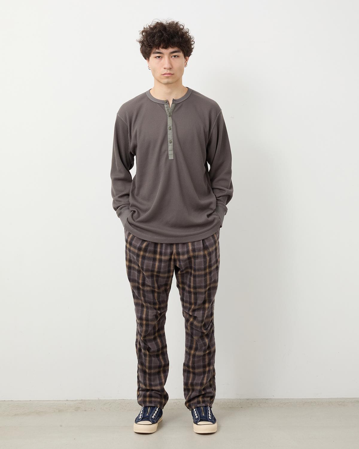 HIKER EASY PANTS COTTON FLANNEL OMBRE CHECK