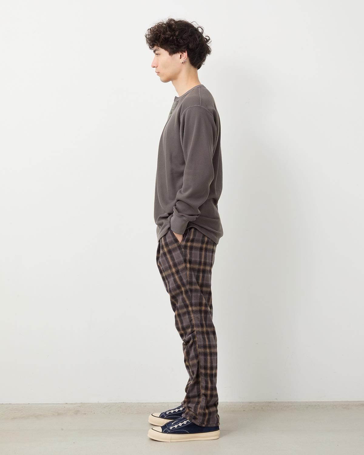 HIKER EASY PANTS COTTON FLANNEL OMBRE CHECK