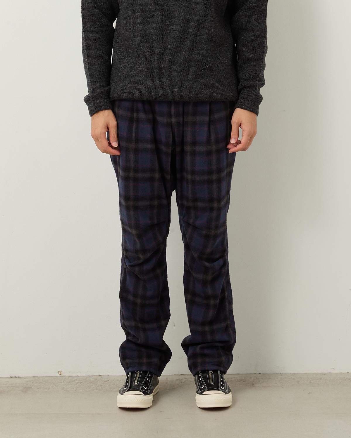 HIKER EASY PANTS COTTON FLANNEL OMBRE CHECK