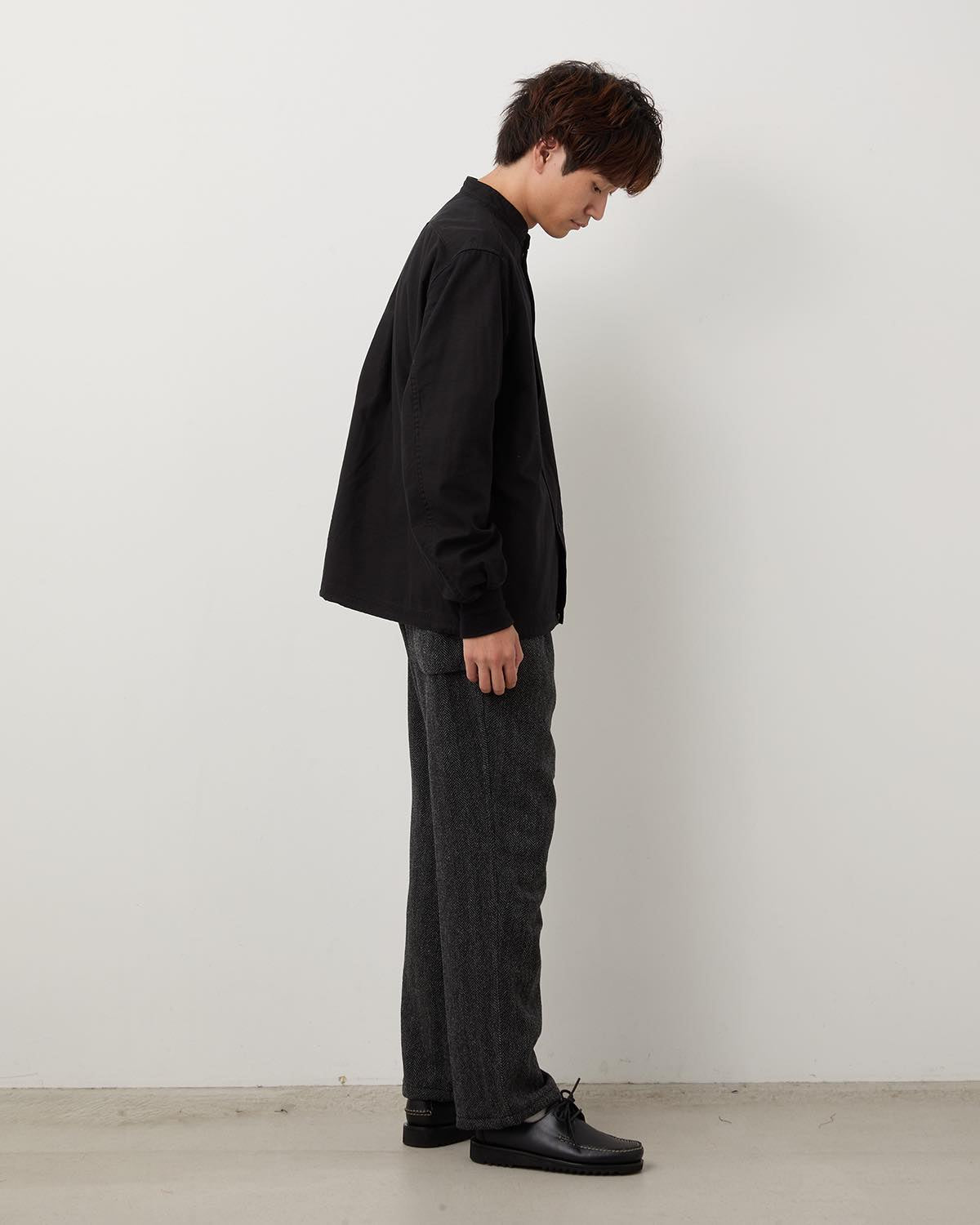 WANDERER EASY PANTS WOOL HERRINGBONE