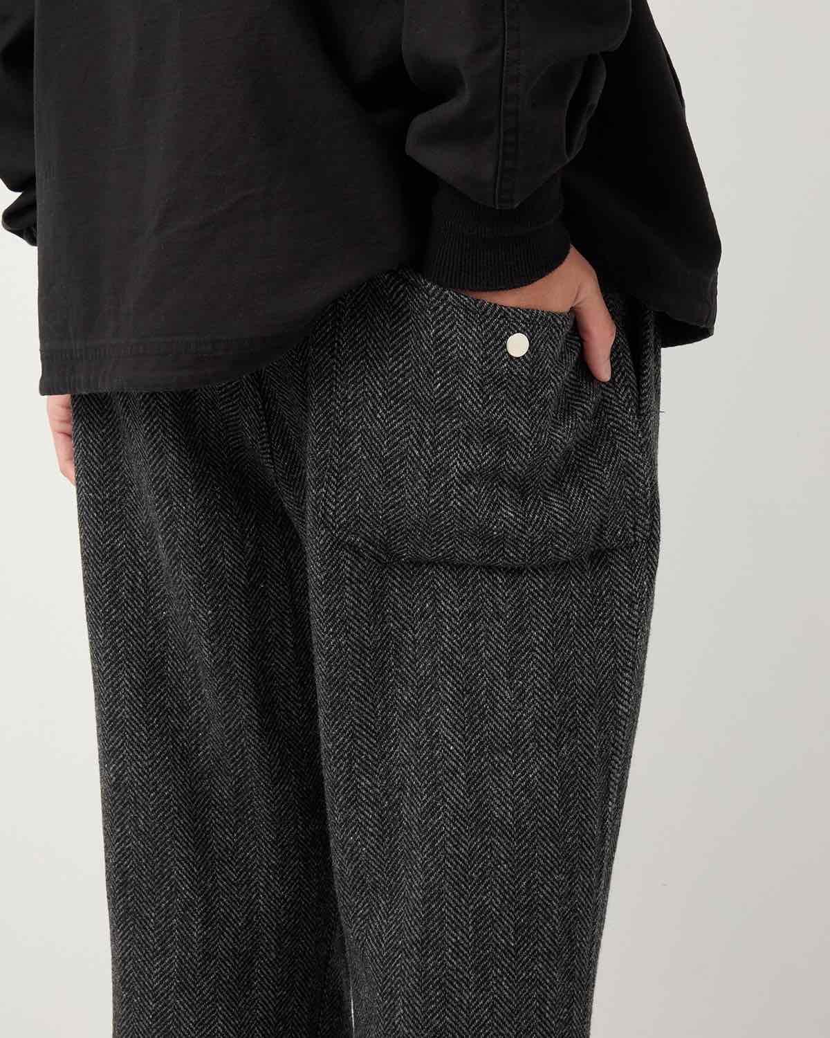 WANDERER EASY PANTS WOOL HERRINGBONE