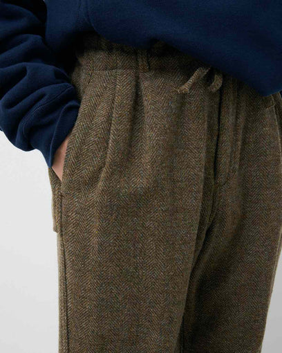 WANDERER EASY PANTS WOOL HERRINGBONE