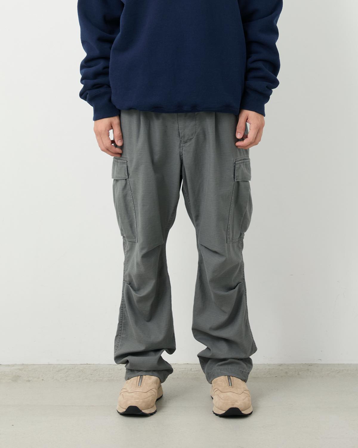 TROOPER 6P TROUSERS COTTON BACKSATIN PIGMENT DYE