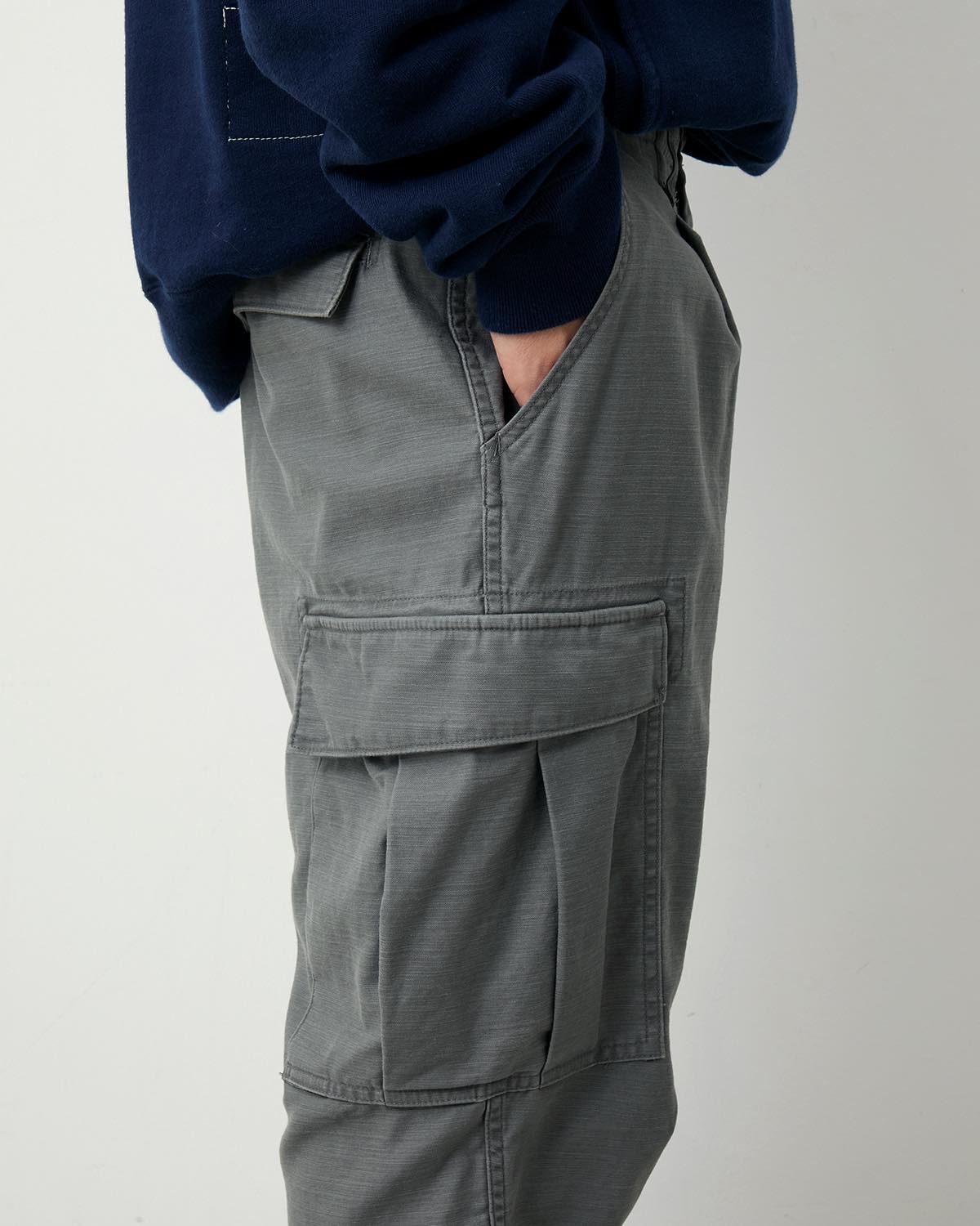 TROOPER 6P TROUSERS COTTON BACKSATIN PIGMENT DYE