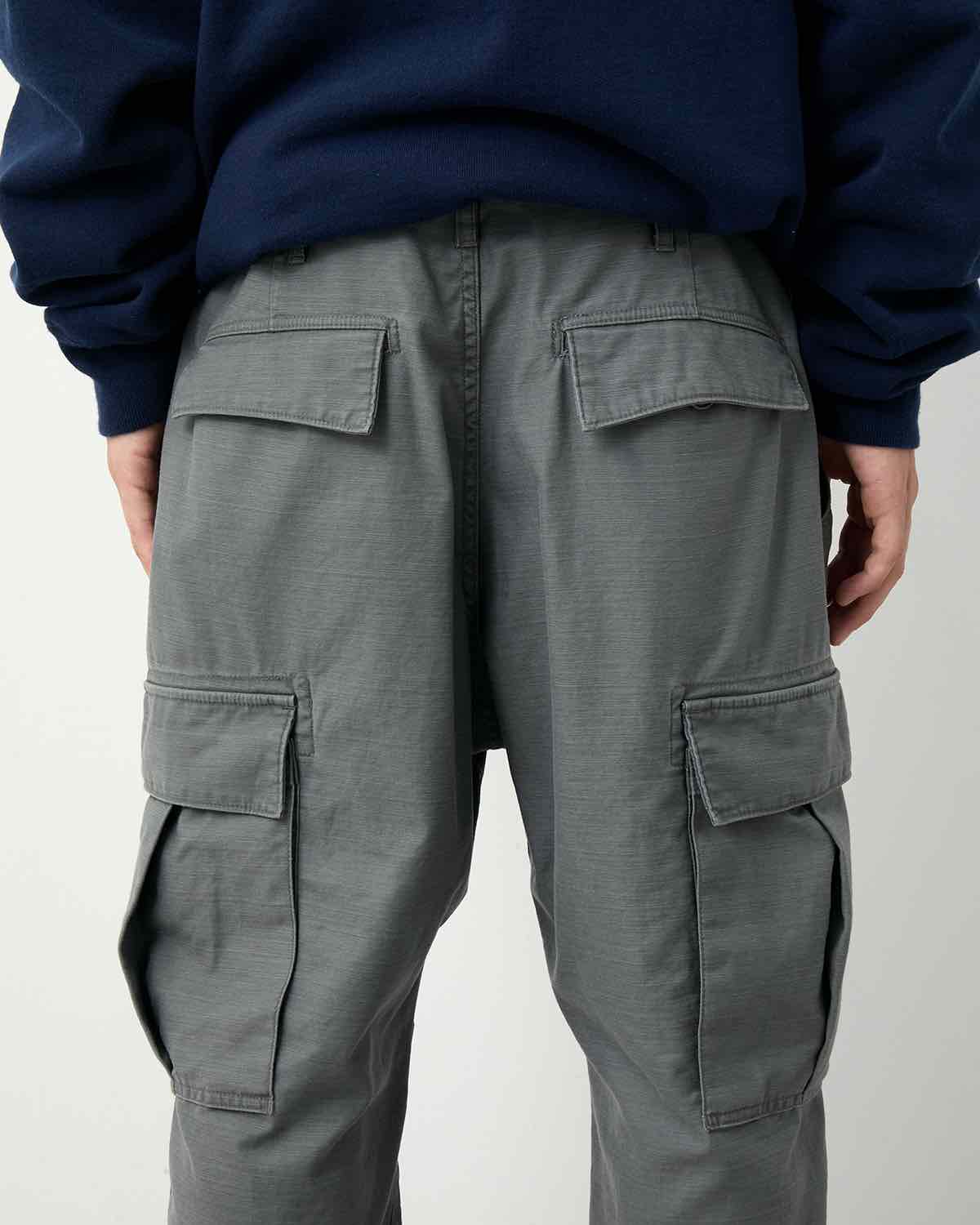 TROOPER 6P TROUSERS COTTON BACKSATIN PIGMENT DYE