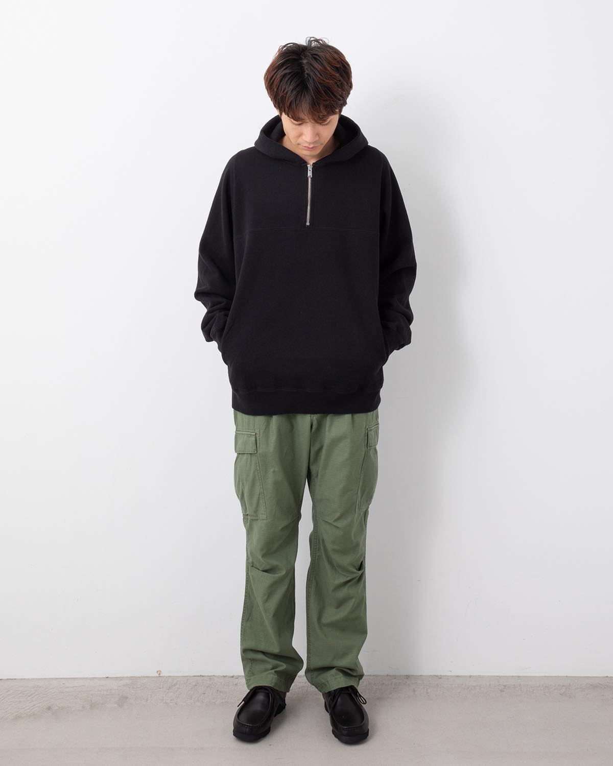 TROOPER 6P TROUSERS COTTON BACKSATIN PIGMENT DYE