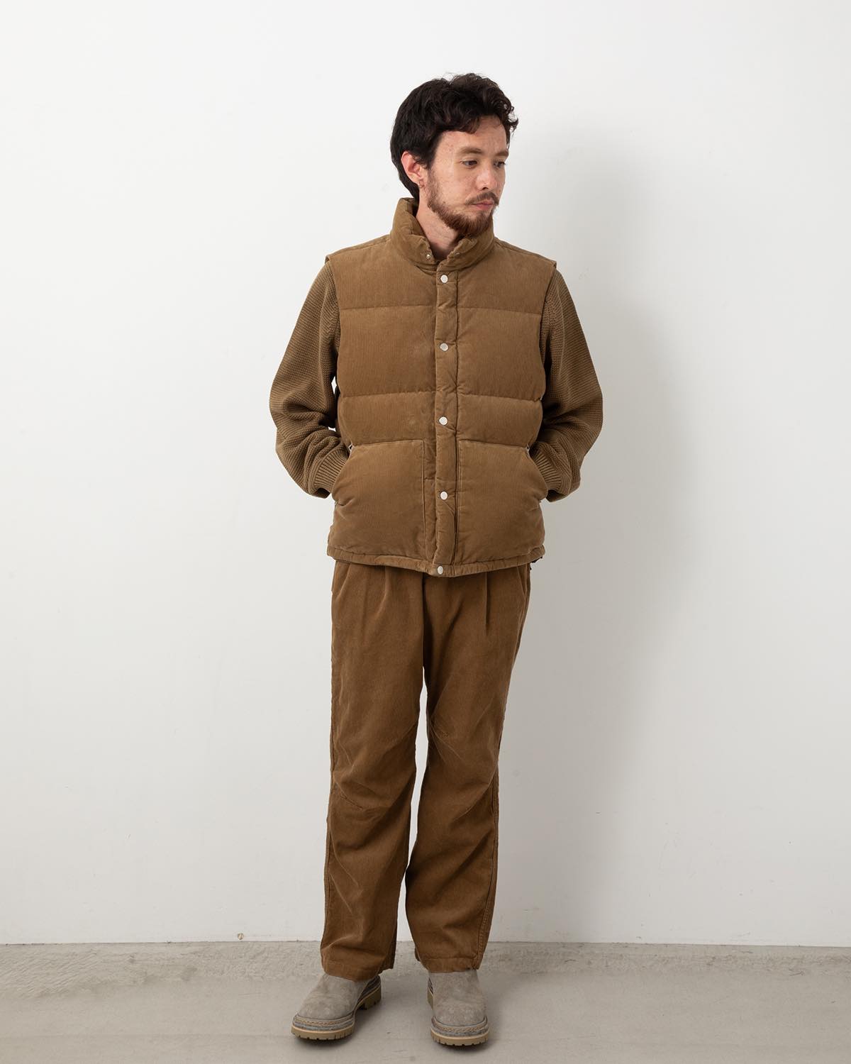 WANDERER EASY PANTS COTTON CORD SULFUR DYE