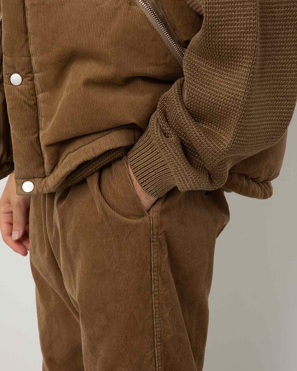 WANDERER EASY PANTS COTTON CORD SULFUR DYE