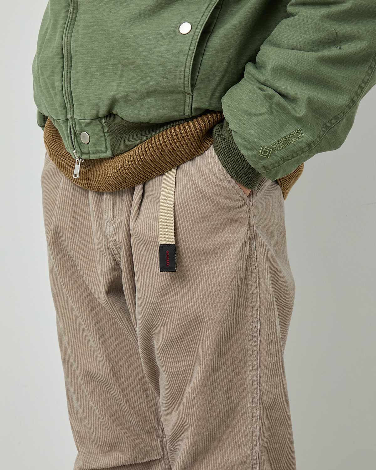 WALKER ST EASY PANTS COTTON CORD 8W SULFUR DYE by Gramicci