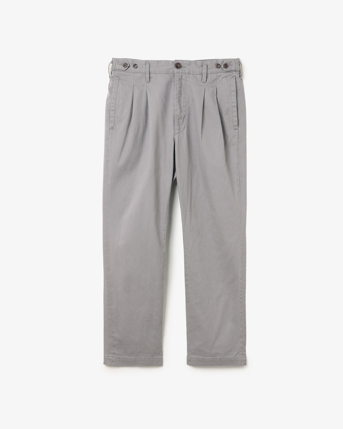 OFFICER CHINO TROUSERS COTTON TWILL PIGMENT DYE