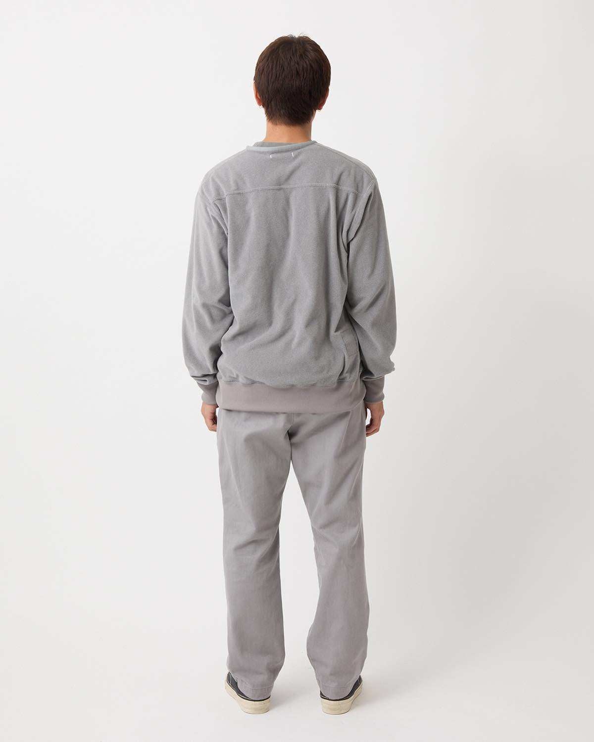 OFFICER CHINO TROUSERS COTTON TWILL PIGMENT DYE