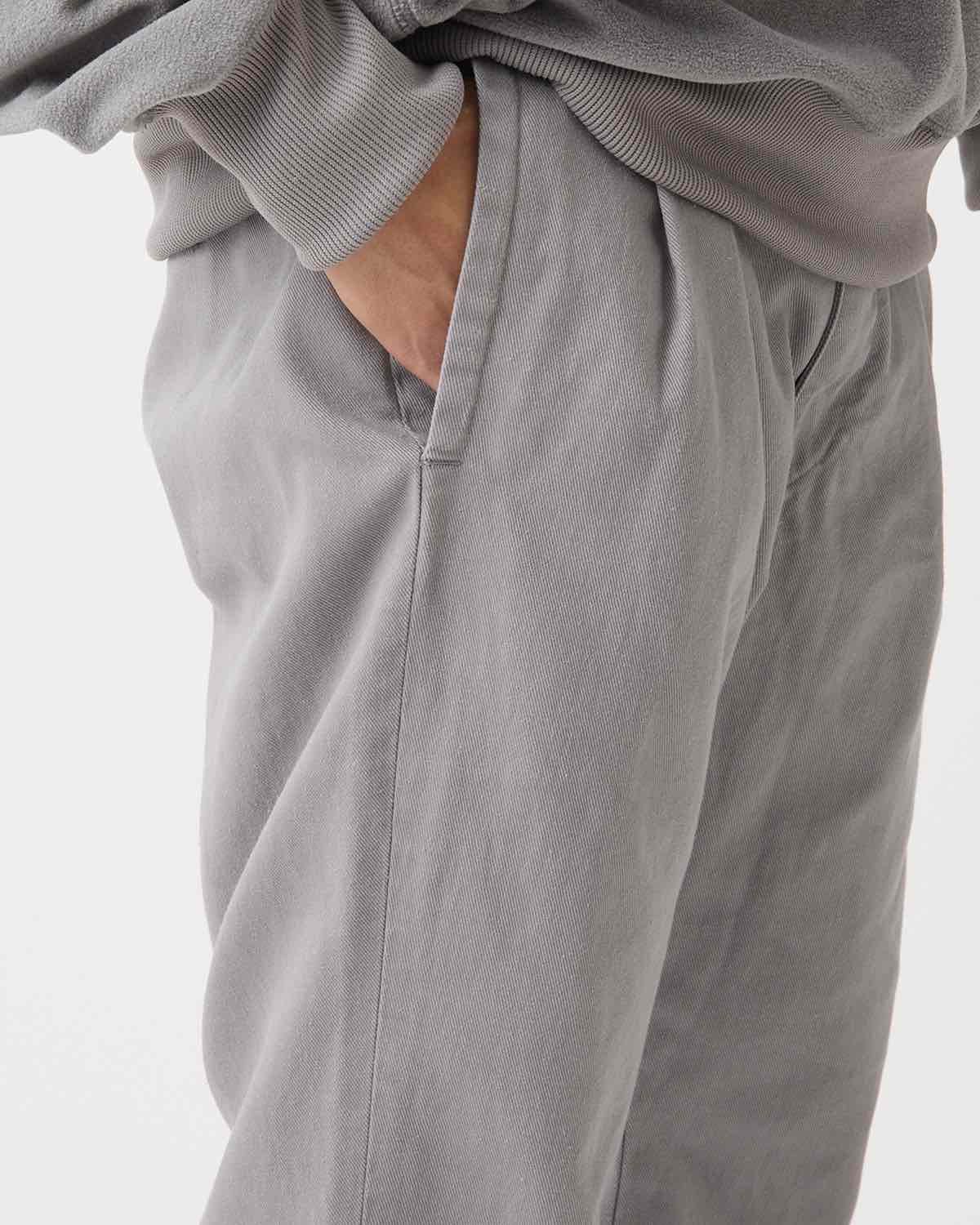 OFFICER CHINO TROUSERS COTTON TWILL PIGMENT DYE