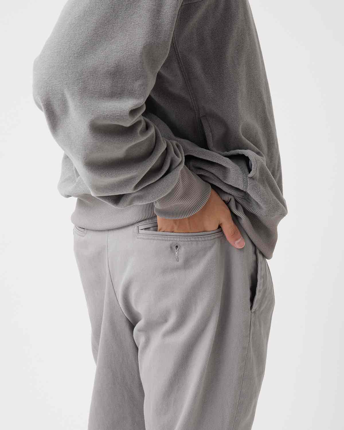 OFFICER CHINO TROUSERS COTTON TWILL PIGMENT DYE