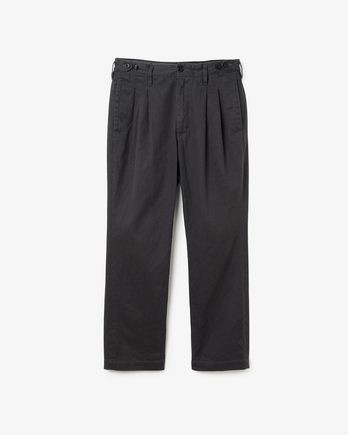 OFFICER CHINO TROUSERS COTTON TWILL PIGMENT DYE