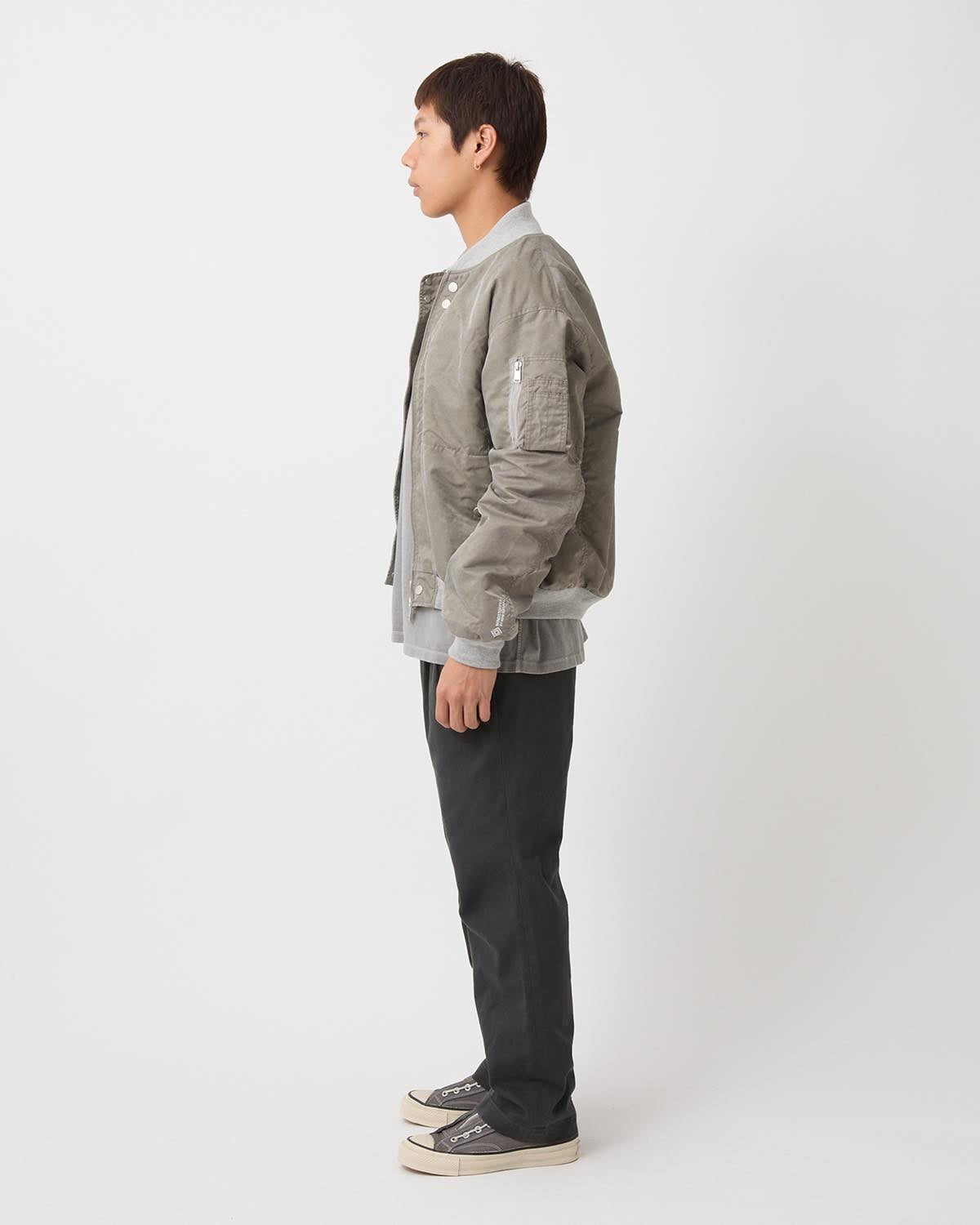 OFFICER CHINO TROUSERS COTTON TWILL PIGMENT DYE