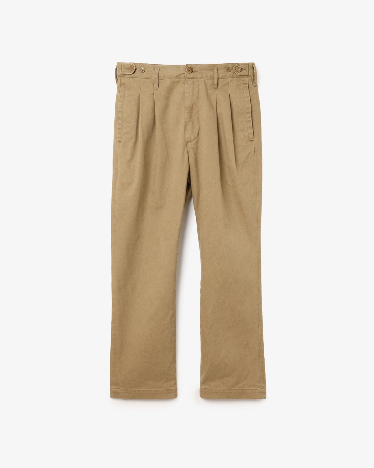 OFFICER CHINO TROUSERS COTTON TWILL PIGMENT DYE