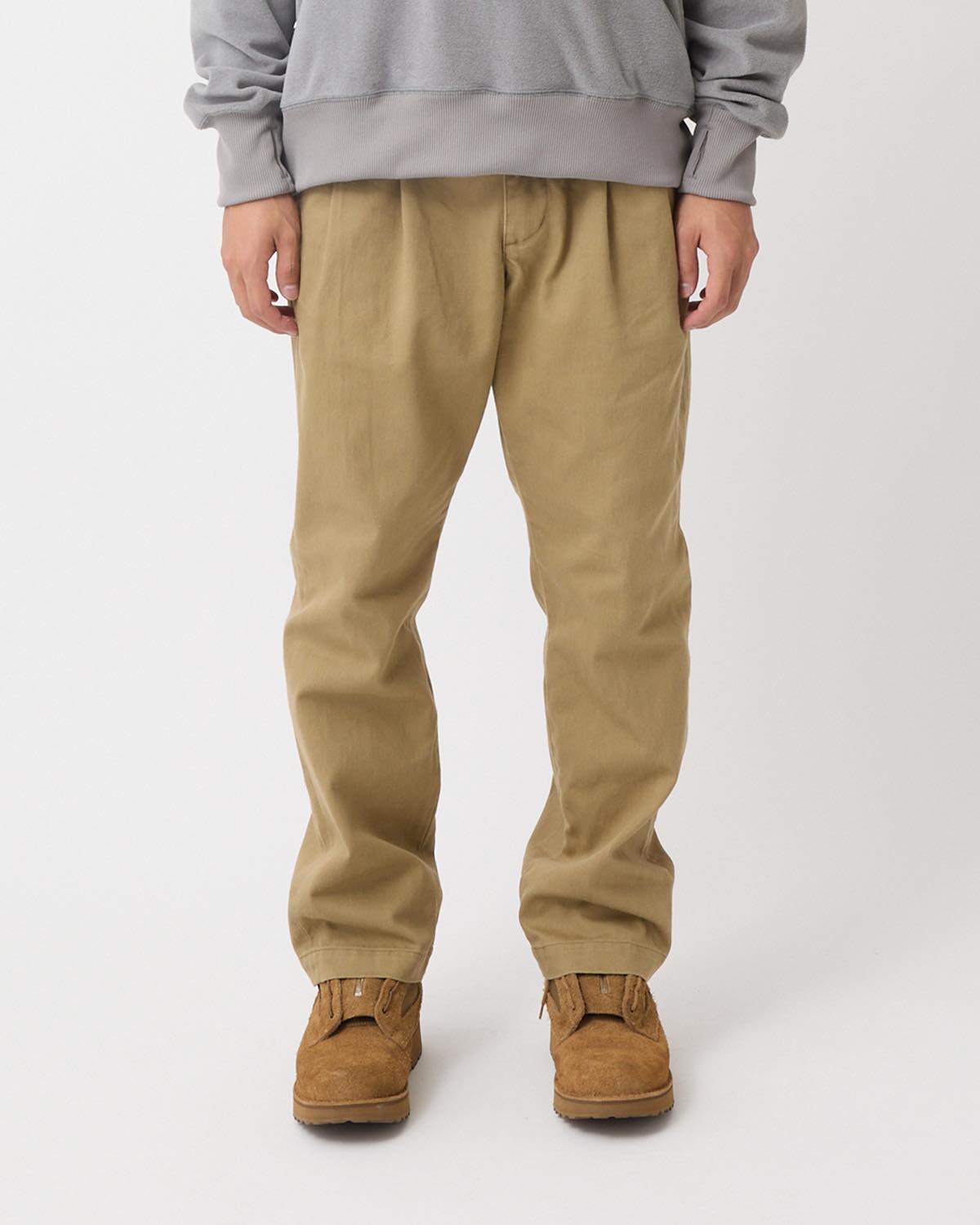 OFFICER CHINO TROUSERS COTTON TWILL PIGMENT DYE