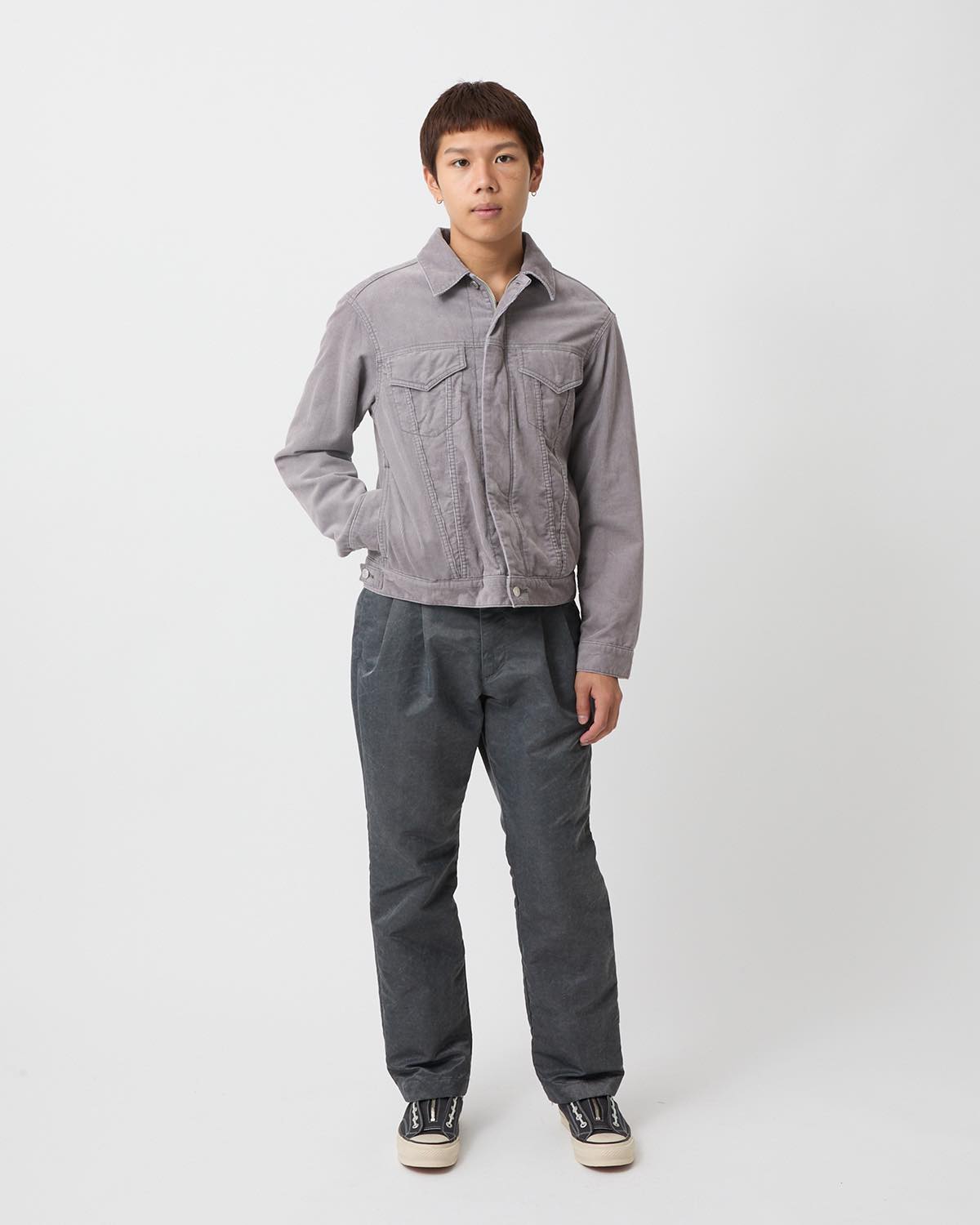 OFFICER CHINO TROUSERS NYLON TWILL PIGMENT DYE
