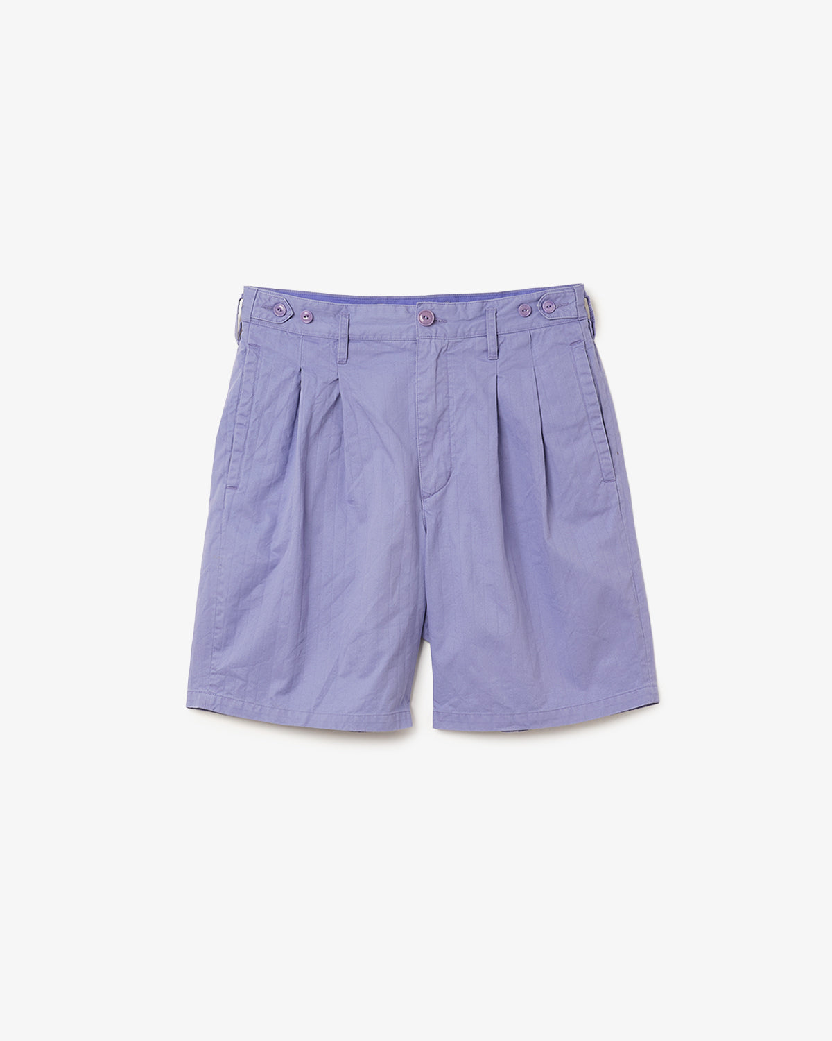 OFFICER CHINO SHORTS COTTON DOBBY STRIPE PIGMENT DYE