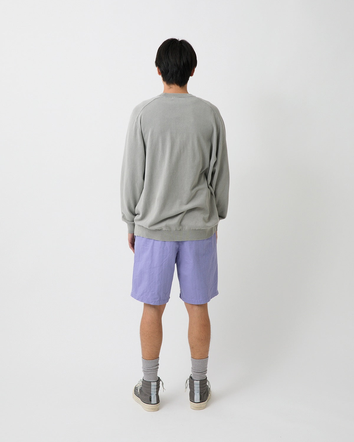 OFFICER CHINO SHORTS COTTON DOBBY STRIPE PIGMENT DYE
