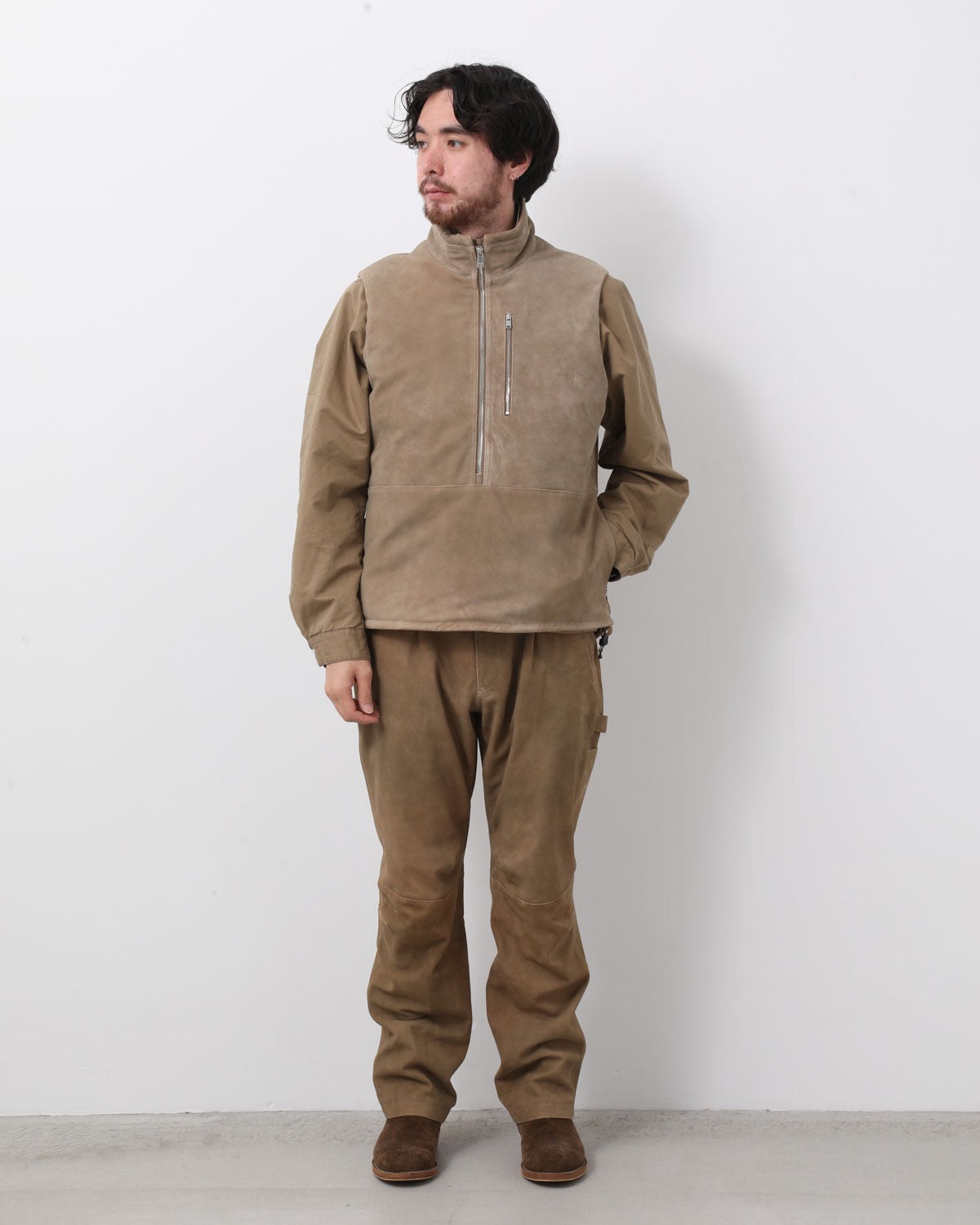 WORKER TROUSERS GOAT LEATHER