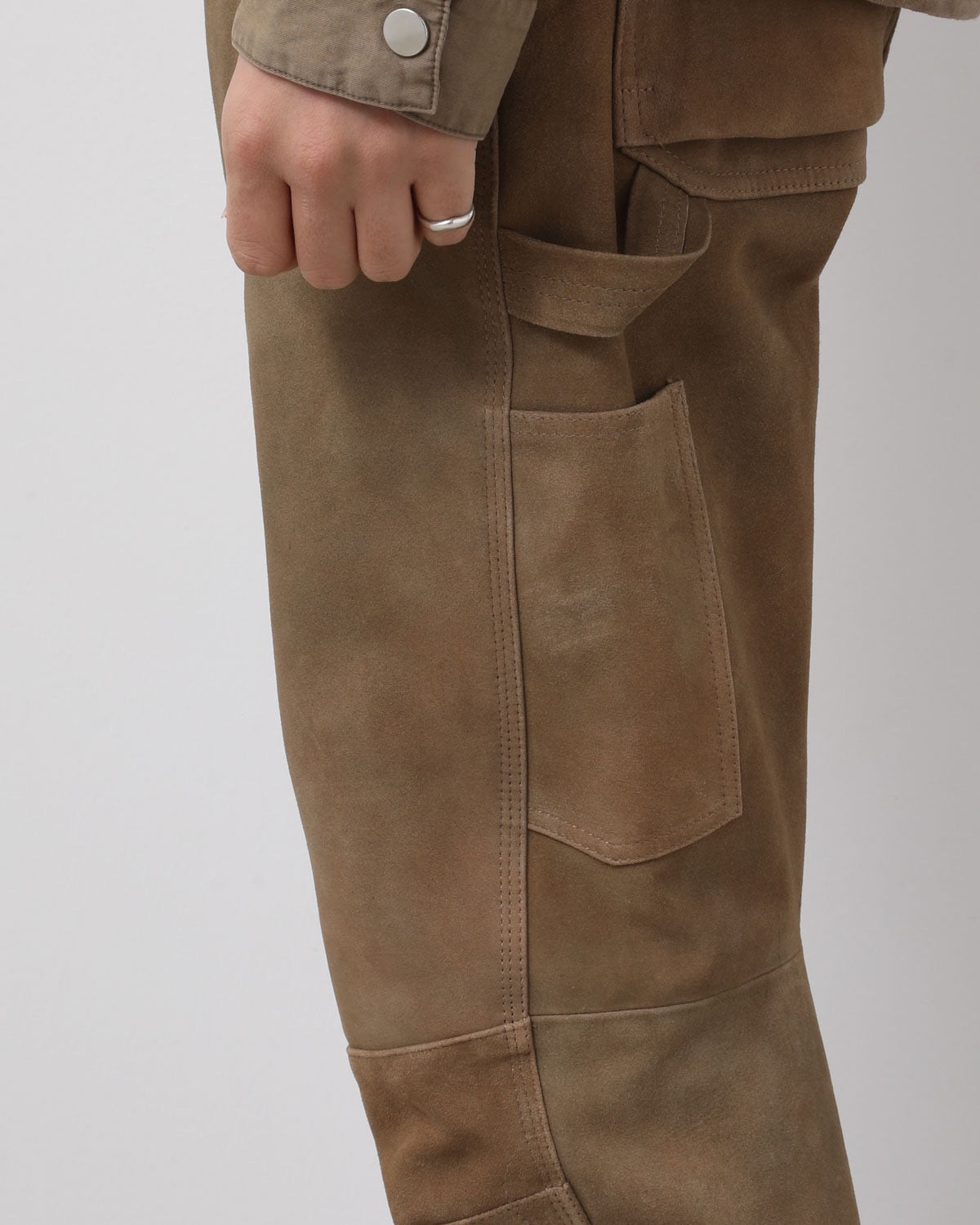 WORKER TROUSERS GOAT LEATHER