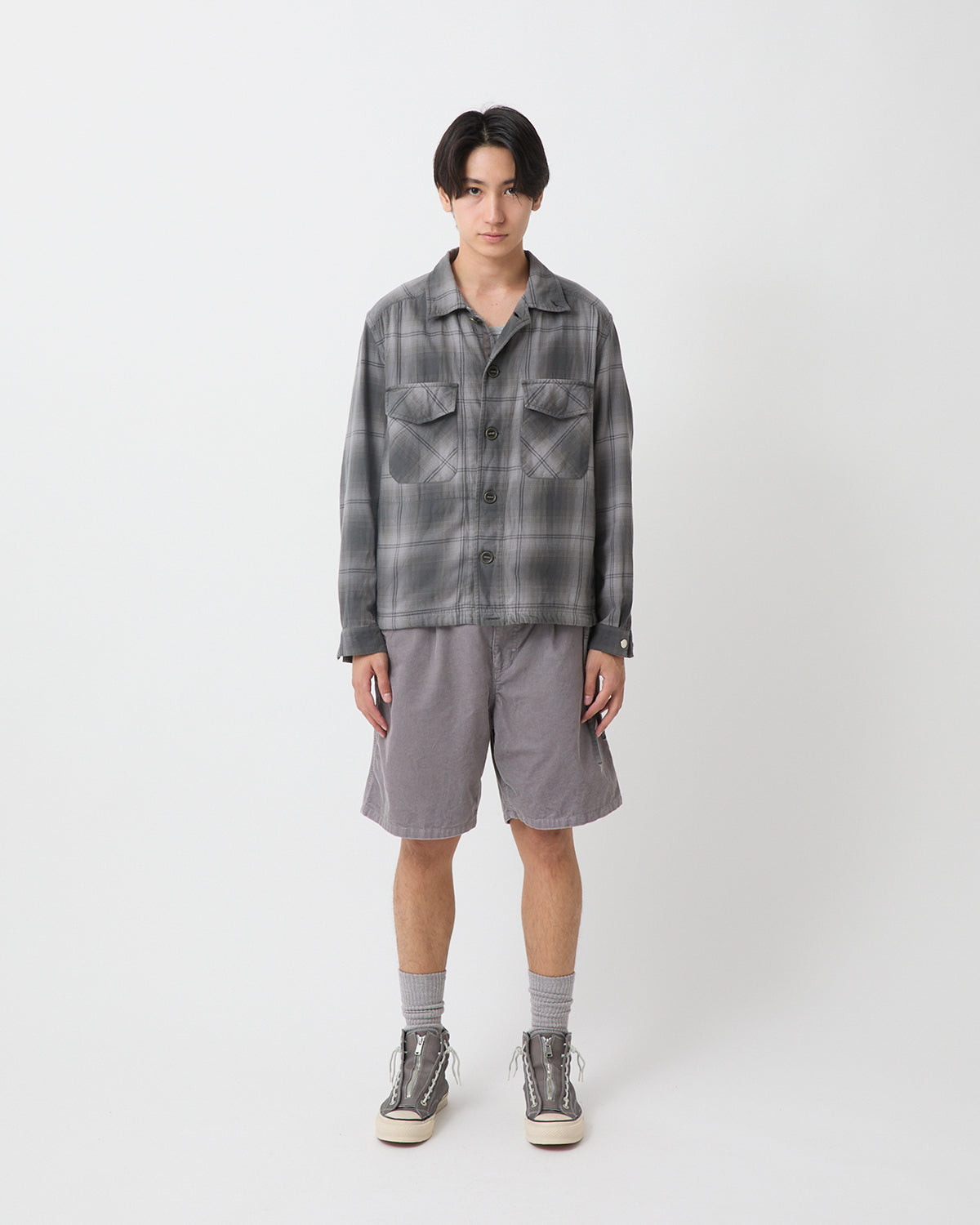 WORKER SHORTS COTTON CORD SULFUR DYE