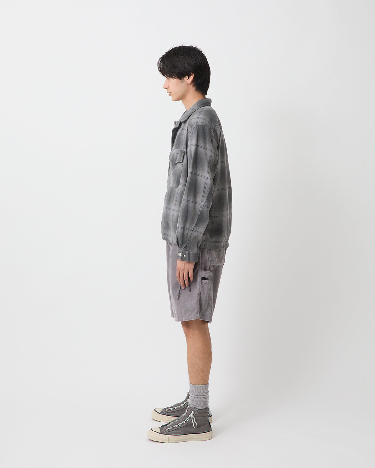 WORKER SHORTS COTTON CORD SULFUR DYE