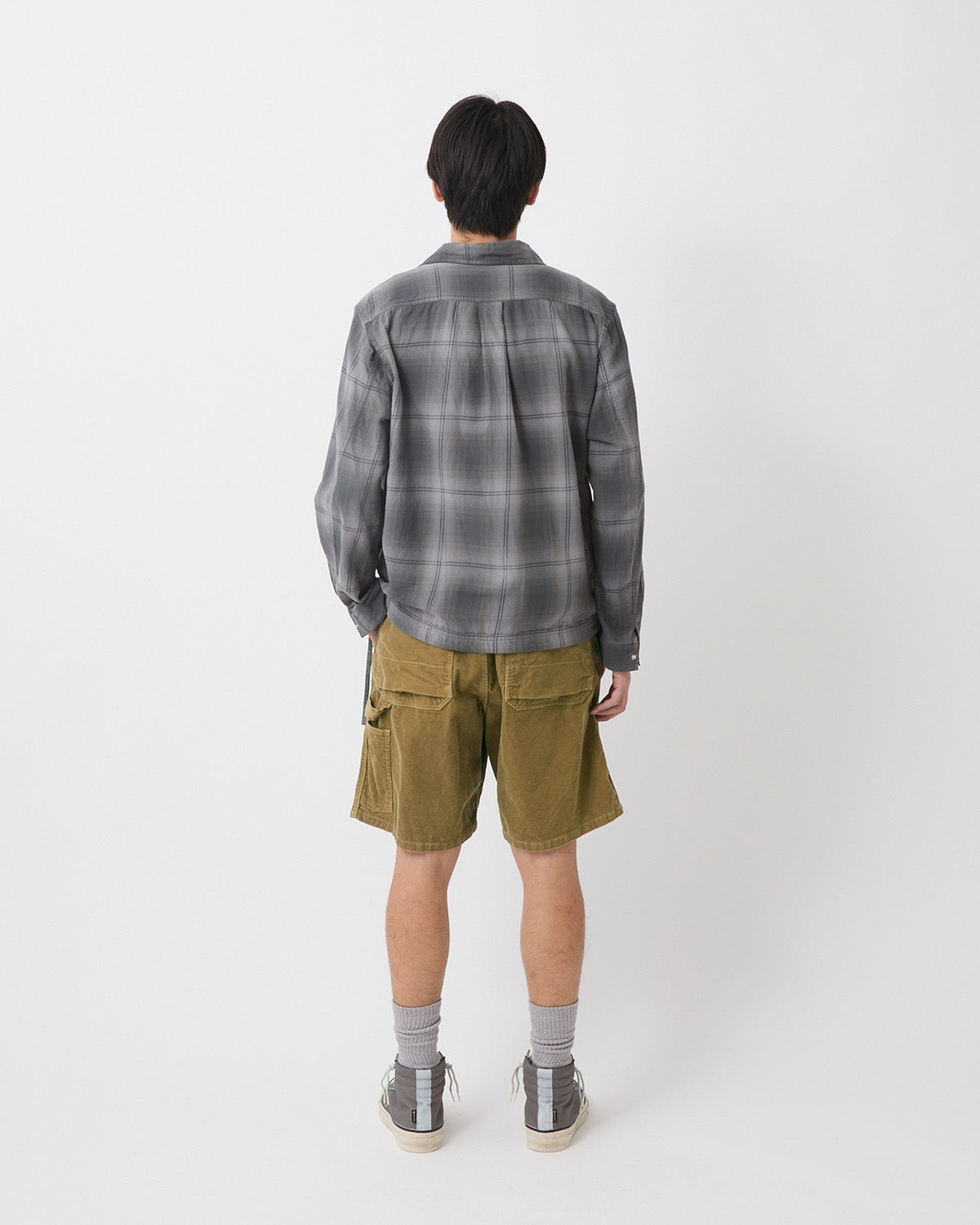 WORKER SHORTS COTTON CORD SULFUR DYE