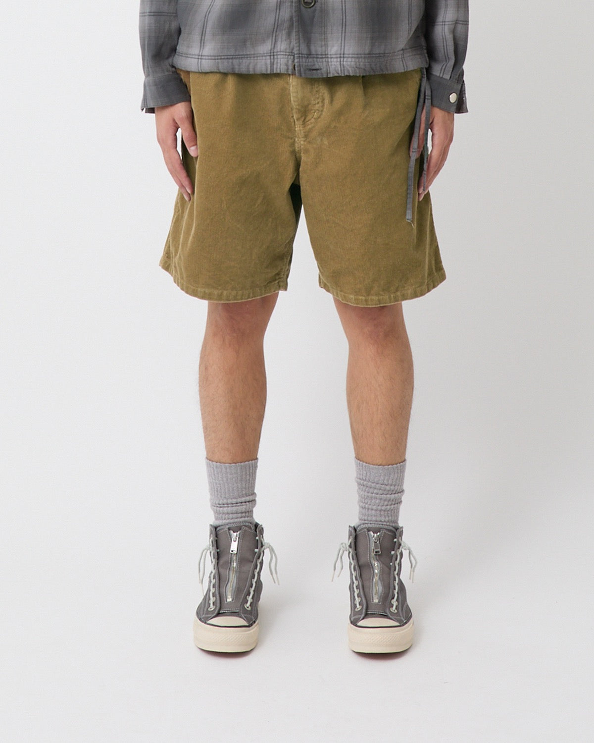 WORKER SHORTS COTTON CORD SULFUR DYE